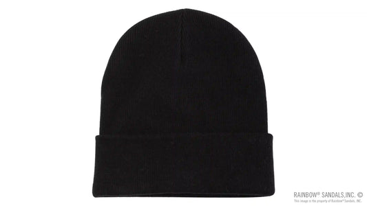 Basic Cuff Beanie with Long Ride Patch 100% Acrylic