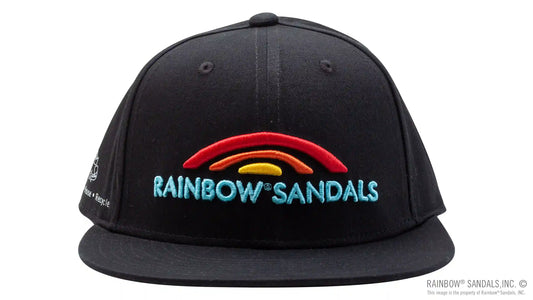 Rainbow® Sandals Black 100% Cotton Snap Back Hat